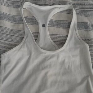 Lululemon White Racerback Tank Top